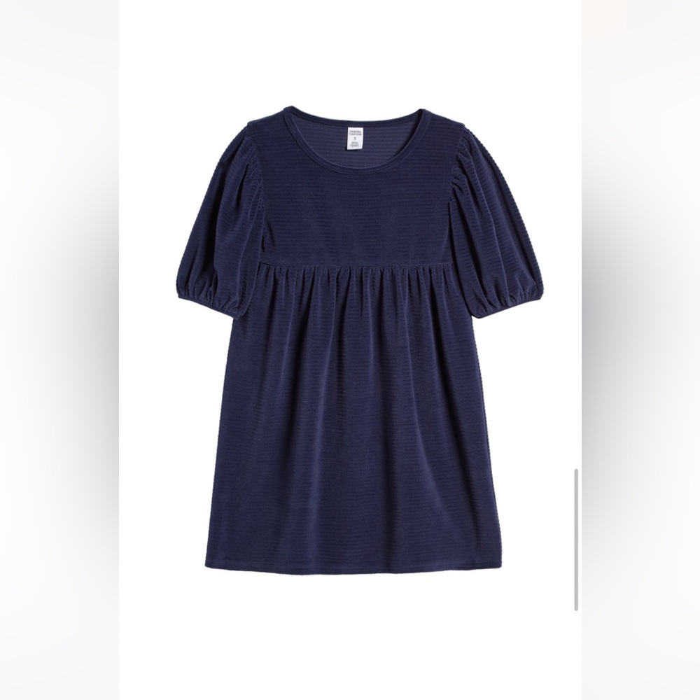 NWT Harper Canyon Kids' Puff Sleeve Velour Dress size 7